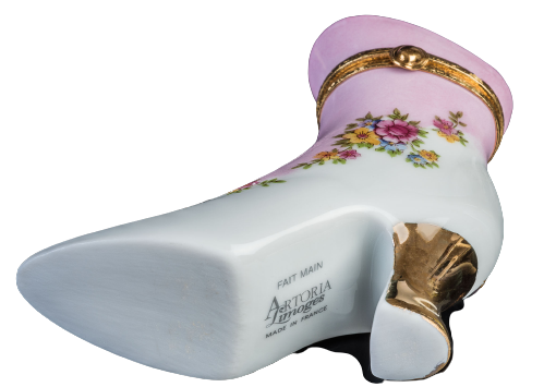 SKU# 5288 - Boot With  Pink Flower Decal