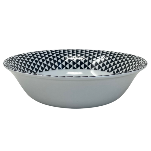 SKU# A190-REC20748 - Diamonds Black Soup/Cereal Bowl - Shape Recamier
