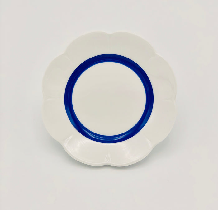 SKU# B160-NYM20447 - Fleur'T Bleu Bread & Butter Plate - Shape Nymphea - Size: 6.25"