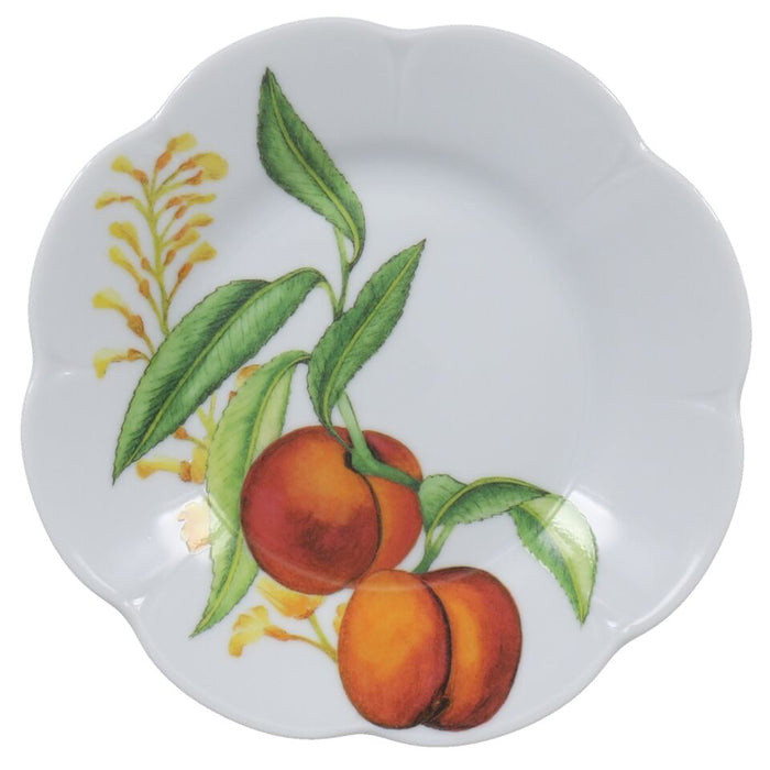 SKU# B160-NYM20451 - Fruits d'Eté Bread & Butter Plate - Shape Nymphea - Size: 6.25"