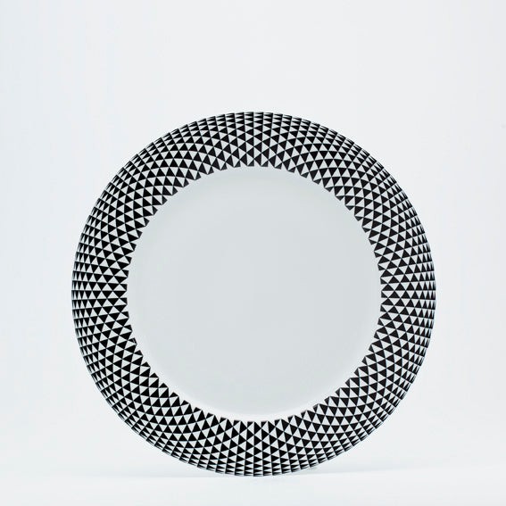 SKU# B220-REC20748 - Diamonds Black Dessert Plate - Shape Recamier