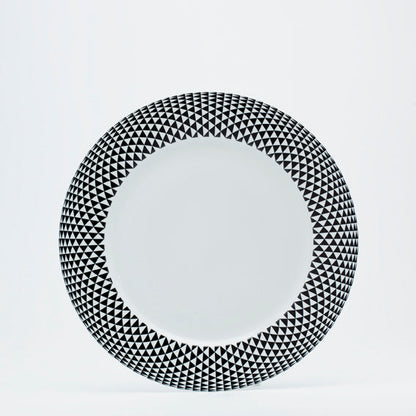SKU# B220-REC20748 - Diamonds Black Dessert Plate - Shape Recamier