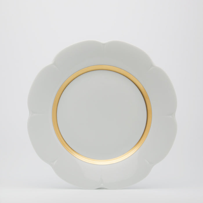SKU# B265-NYM20466 - Fleur'T Matte Gold Dinner Plate - Shape Nymphea - Size: 10.5"
