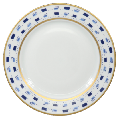 SKU# B275-REC20020 - La Bocca Bleu Dinner Plate - Shape Recamier - Size: 10.75" -