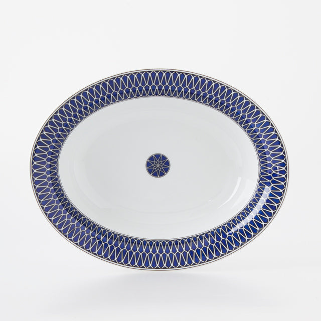 SKU# L600-REC20797 - Blue Star Open Vegetable - Shape Recamier - Size: 9.5"