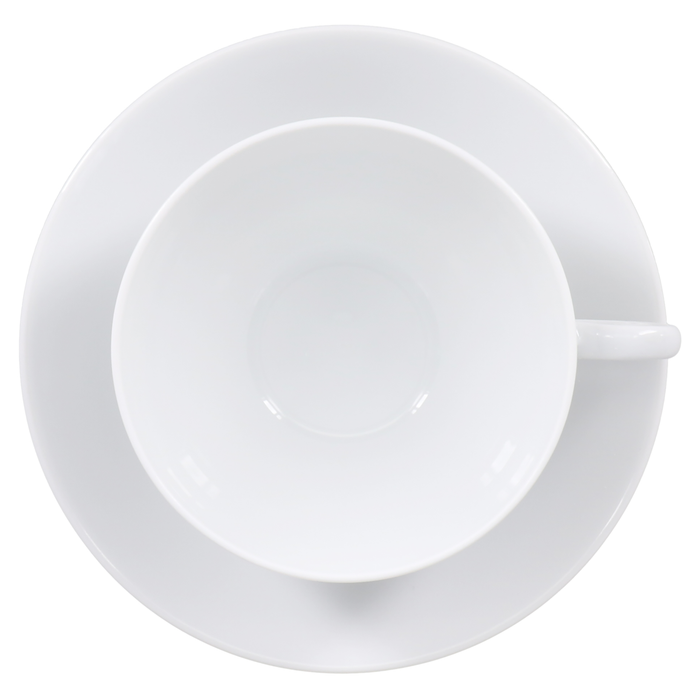 SKU# R300-VIE00001 - Coupe White Vienna Tea Cup - Shape Coupe