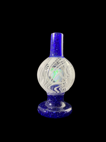 Opal Bubble Cap with Wig Wag Design, Soup Glass, Assorted Colors, Enhanced Dab Rig Performance, Vibrant Colors