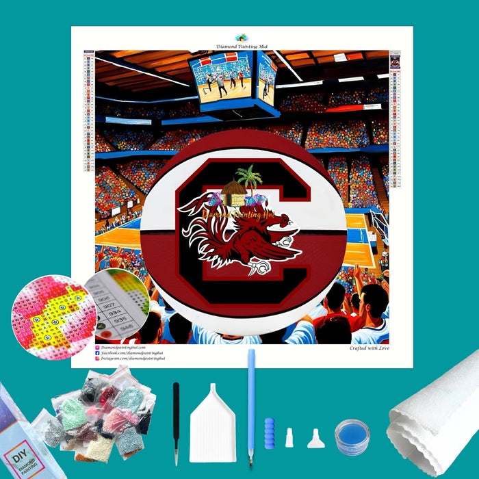 South Carolina Basketball Diamond Painting