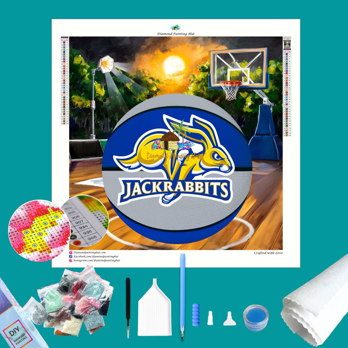 South Dakota State Basketball Diamond Painting