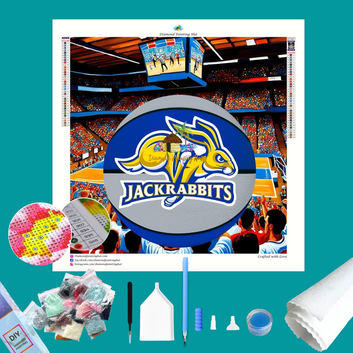 South Dakota State Basketball Diamond Painting