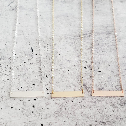 Star Lover Bar Necklace - Minimalist Celestial Jewelry for Women - Classic Night Sky Gold Necklace - Gold Layering Necklace Birthday Gift