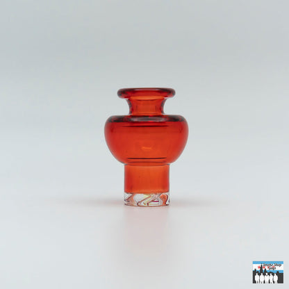 Durable Boro Cap: Terroir Glass Full-Color Spinner Caps, Vibrant Carb Caps, Optimal Airflow, Handcrafted, Smooth Dabbing, Stunning Glasswork, Adds Style, Improves Vaporization, Spins Terp Pearls, Enhances Distribution, Efficient Dabbing, Universal Fit, Compatible with Quartz Bangers, High-Quality Borosilicate Glass.