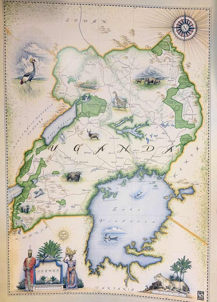 Blue Rhino Maps  |  Uganda  |  Print  |  True African Art .com
