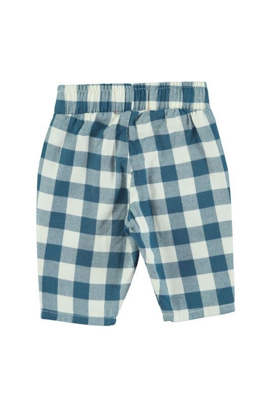 Unisex Trousers in Blue & White Checkered