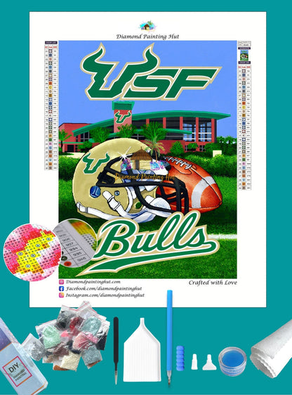 USF NCAA Home Diamond Painting