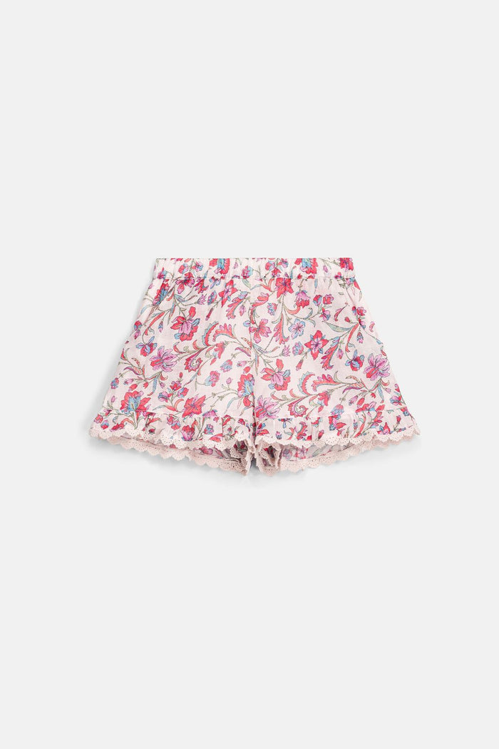 Vallaloid Shorts in Cream Floral Haven