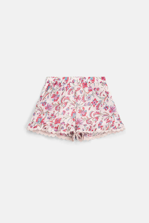 Vallaloid Shorts in Cream Floral Haven