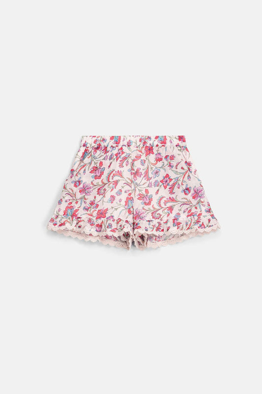 Vallaloid Shorts in Cream Floral Haven